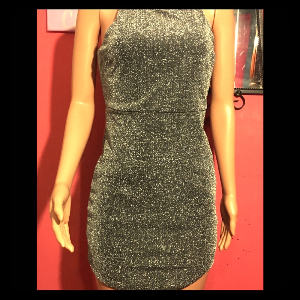 Express silver cocktail dress
